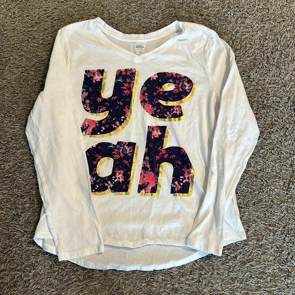 EUC Girls Old Navy LS Tee, Size YXL (14)